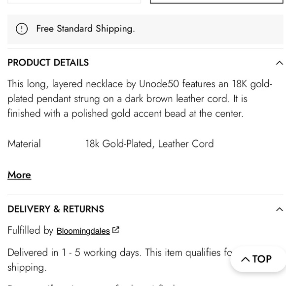 UNO de 50 Gold and Black Cord Necklace - Picture 7 of 12